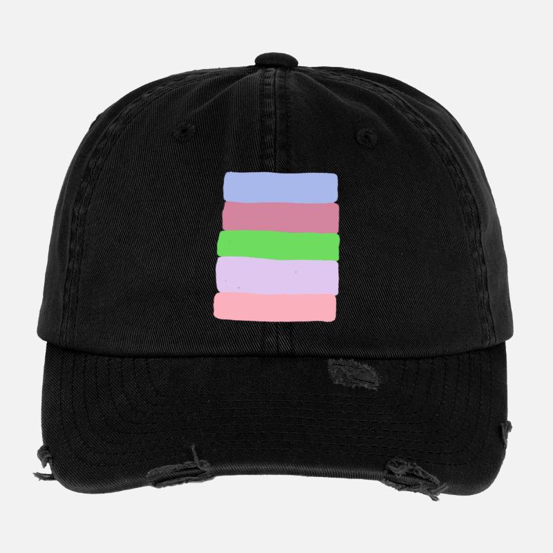 Pile à rayures pastel Casquette vintage effet usé Flexfit