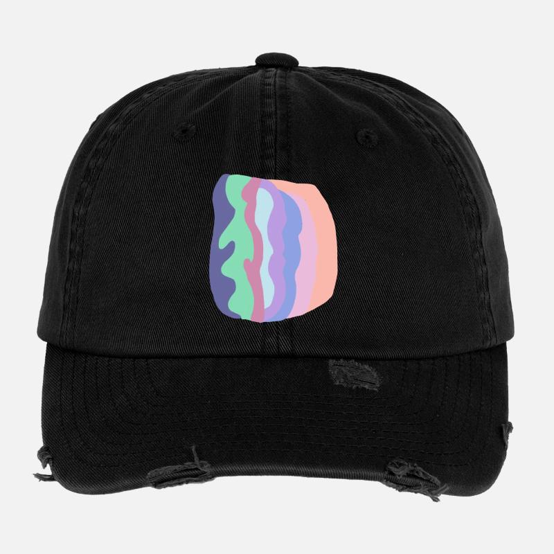 Couches d’ondes pastel Casquette vintage effet usé Flexfit
