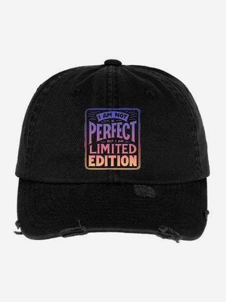 Édition limitée - Casquette vintage effet usé Flexfit - noir - Devant