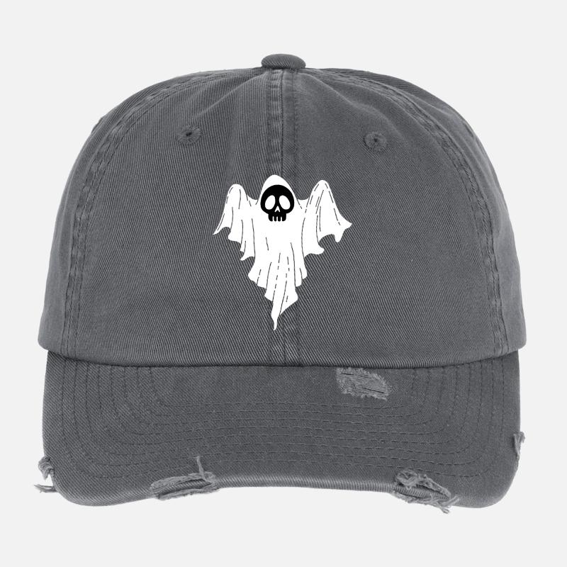 Ghost Skull Flexfit Vintage Destroyed Cap