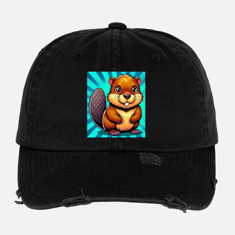 castor Casquette vintage effet usé Flexfit