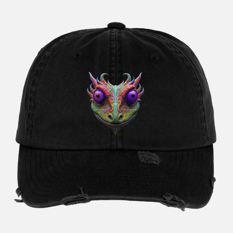 Mystic Toad/Frog/Gecko/Lizzard/Alien Flexfit Vintage Destroyed Cap