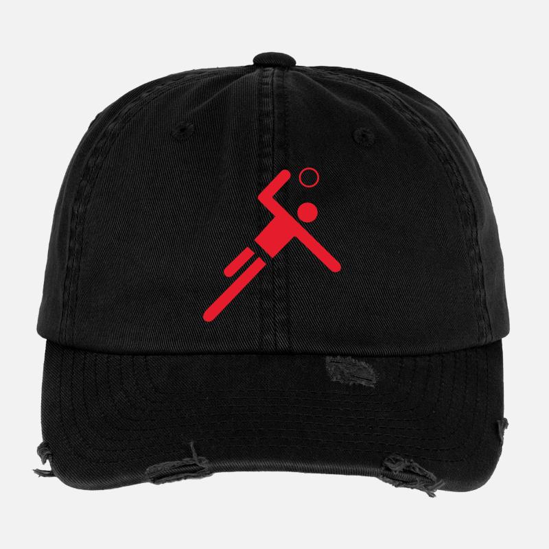 Roter Handballer Flexfit Vintage Destroyed Cap