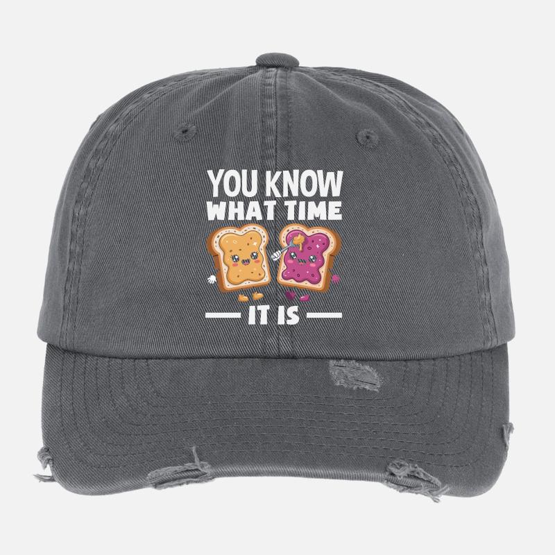 Erdnussbutter & Marmelade Partnerlook Design Flexfit Vintage Destroyed Cap