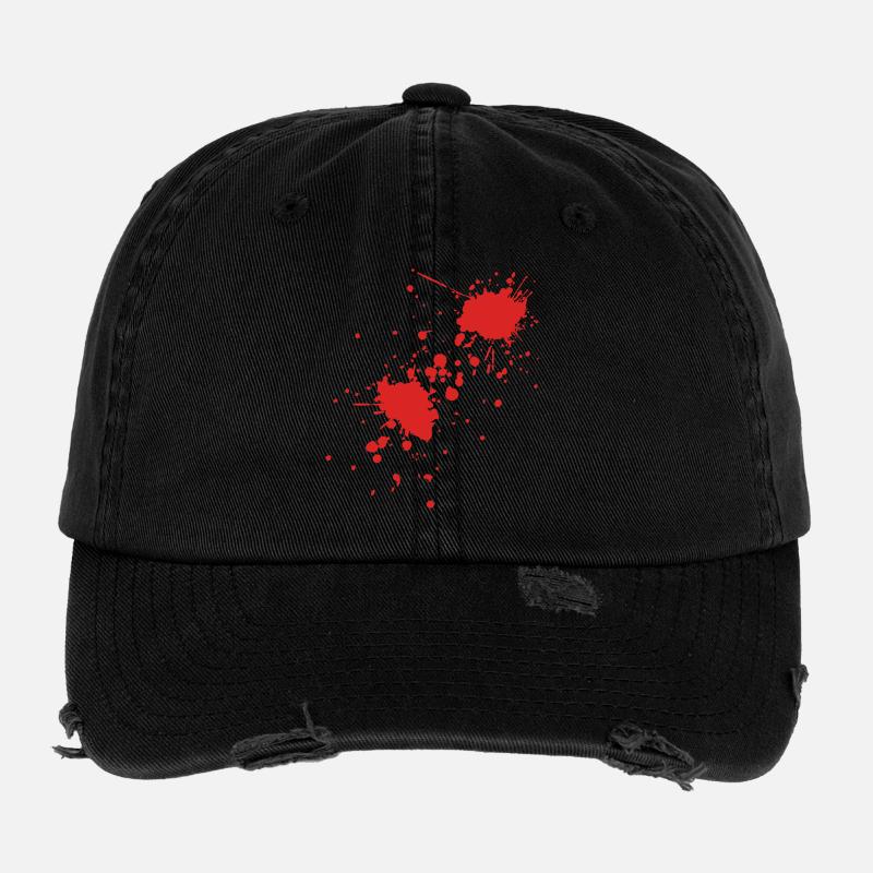 blutfleck - blood - blut Flexfit Vintage Destroyed Cap