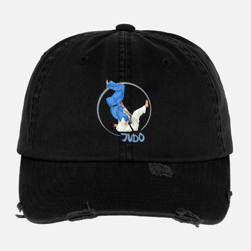 Judo - Casquette vintage effet usé Flexfit - noir