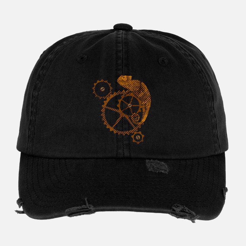 Steampunk Chamäleon Flexfit Vintage Destroyed Cap