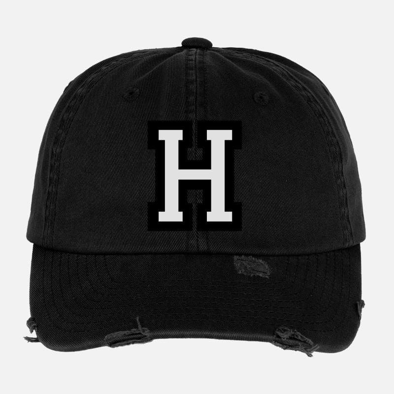 Buchstabe H Flexfit Vintage Destroyed Cap