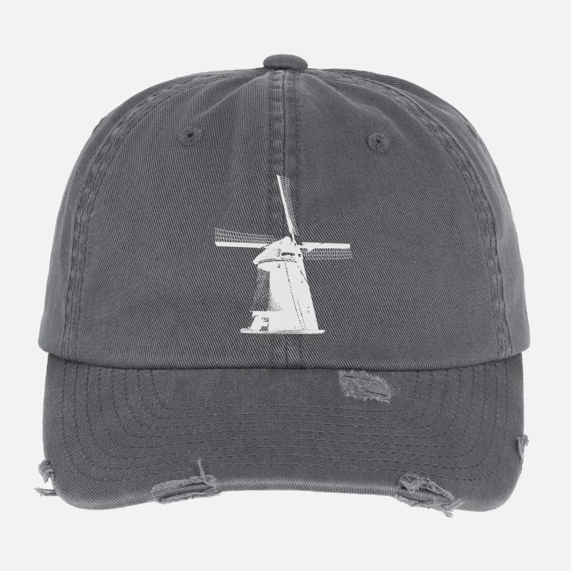 Windmill Netherlands Flexfit Vintage Destroyed Cap