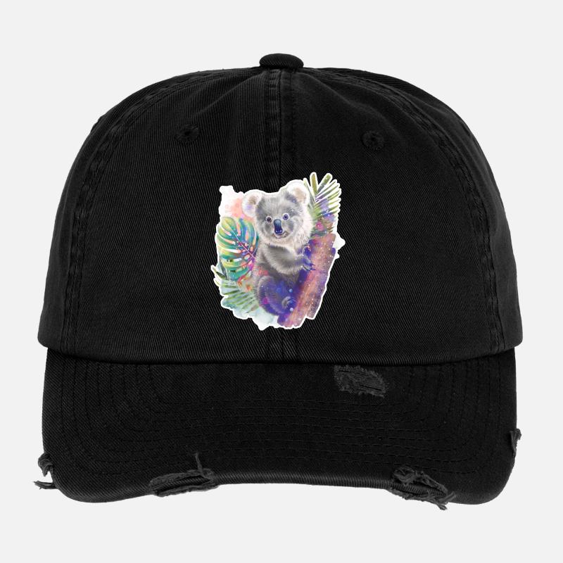Koala | Koala bear - Flexfit Vintage Destroyed Cap - black