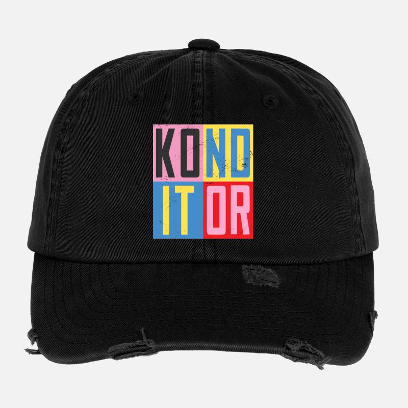 Konditor Design Flexfit Vintage Destroyed Cap