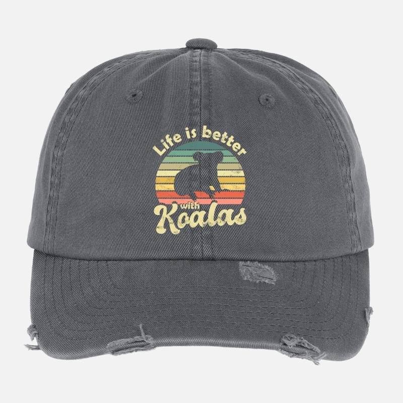 Koala Koalabär Flexfit Vintage Destroyed Cap