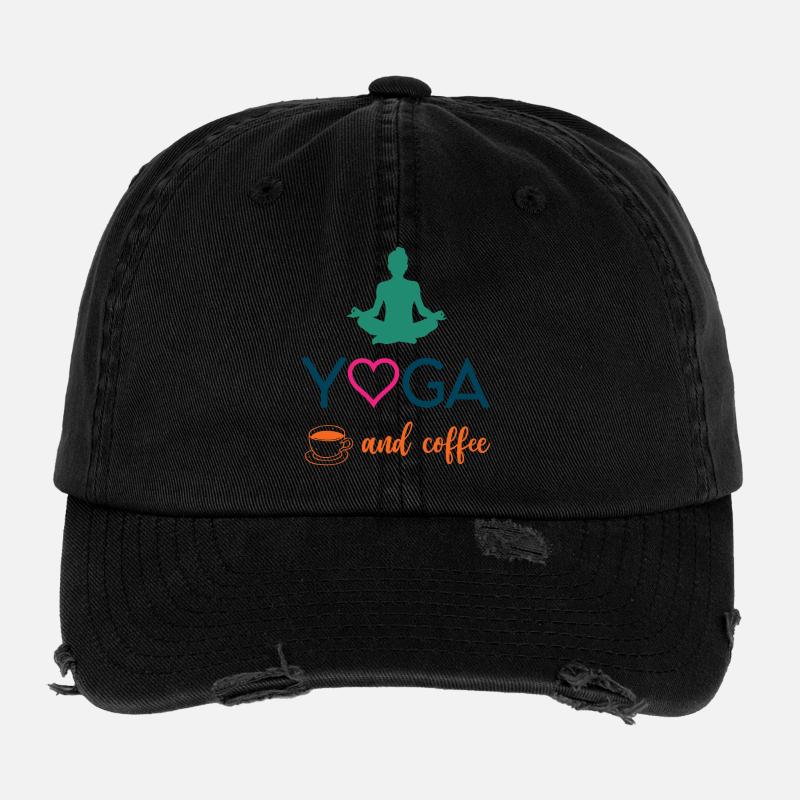 Yoga and Coffee Flexfit Vintage Destroyed Cap