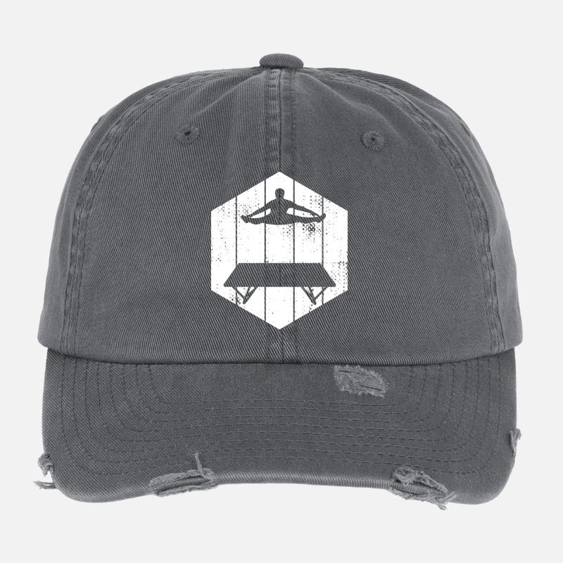 Lustiger Trampolinspringer Flexfit Vintage Destroyed Cap