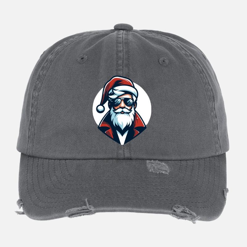 Père Noël Hipster - Noël Chic Casquette vintage effet usé Flexfit