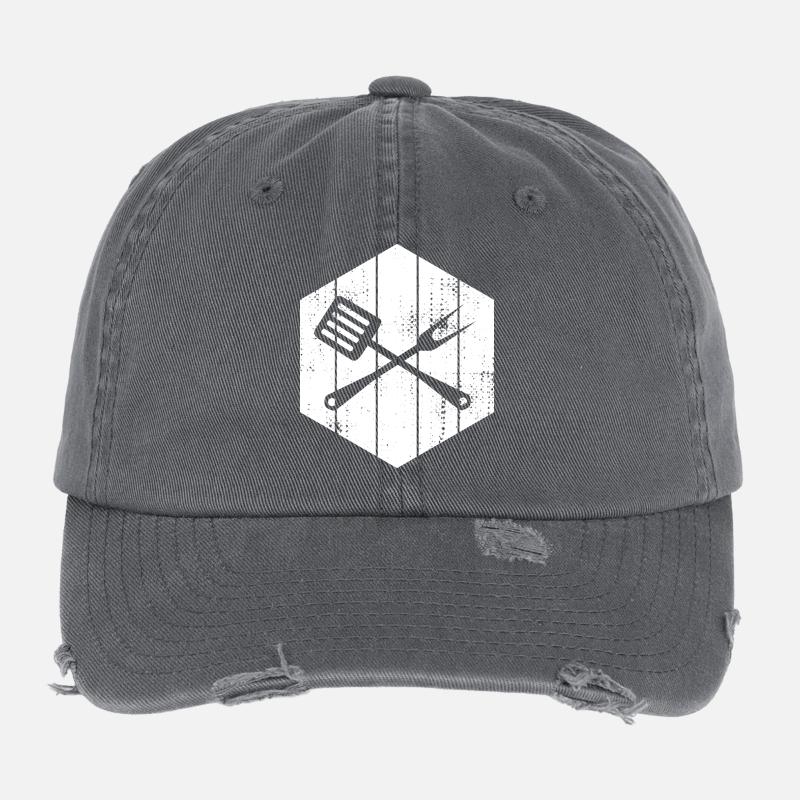 Wooden spoon and fork Flexfit Vintage Destroyed Cap