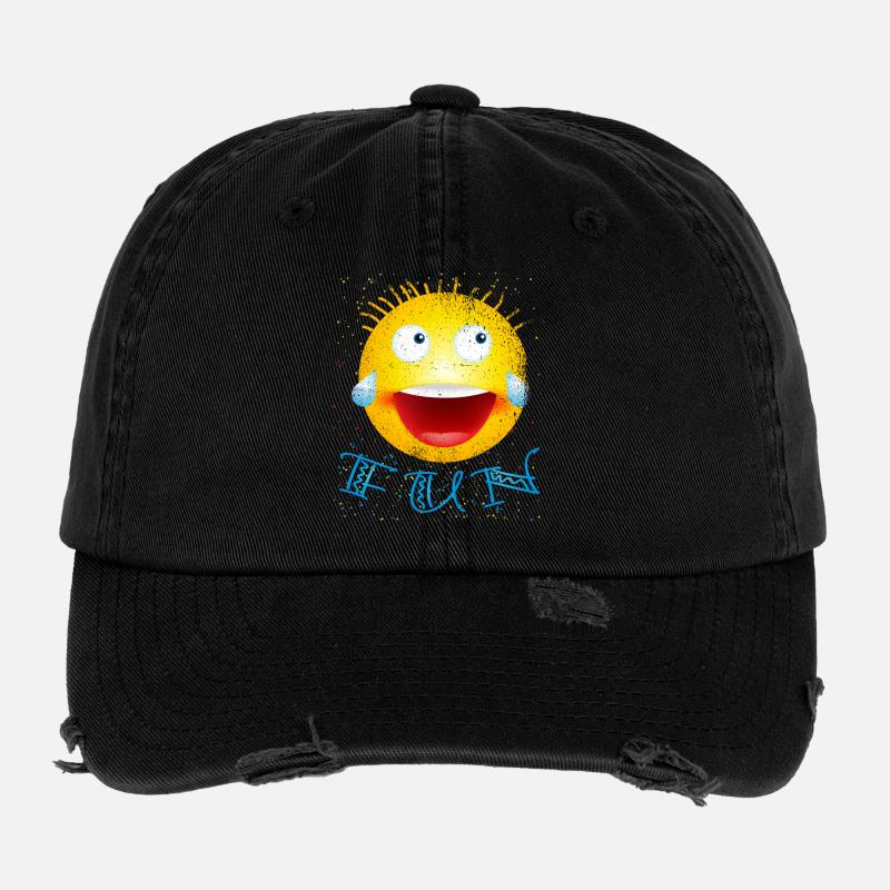 rires souriants modifiés Casquette vintage effet usé Flexfit