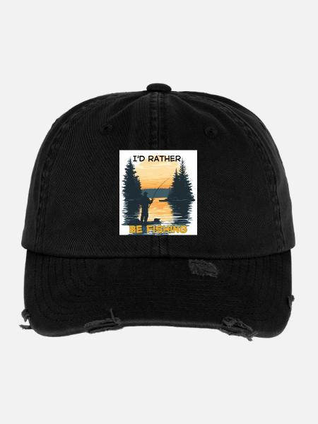 Born to Fish - Passion, Hobby, Relax - Flexfit Vintage Destroyed Cap - black
