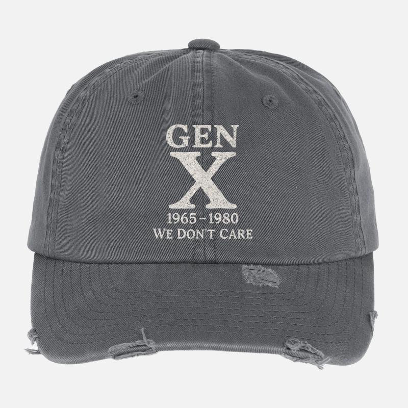 Generation X - We don't care Flexfit Vintage Destroyed Cap