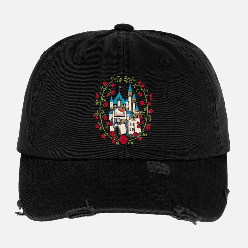 Dornröschen Schloss Märchen Flexfit Vintage Destroyed Cap