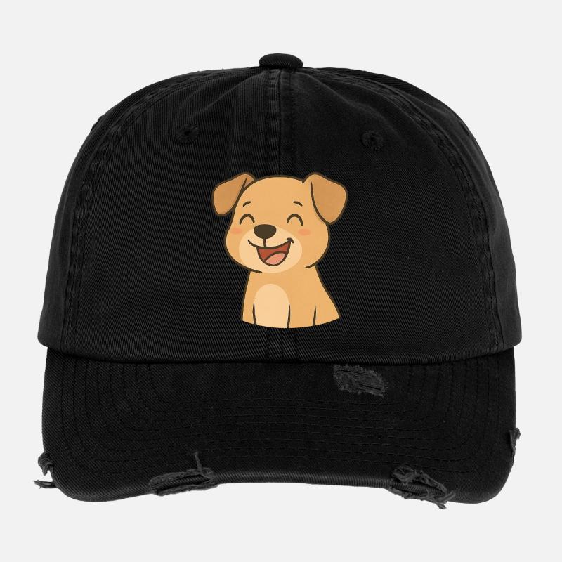 Lachender_Hund Flexfit Vintage Destroyed Cap