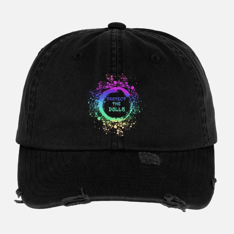trans, pride, LGBT,regenbogen, protect the dolls Flexfit Vintage Destroyed Cap