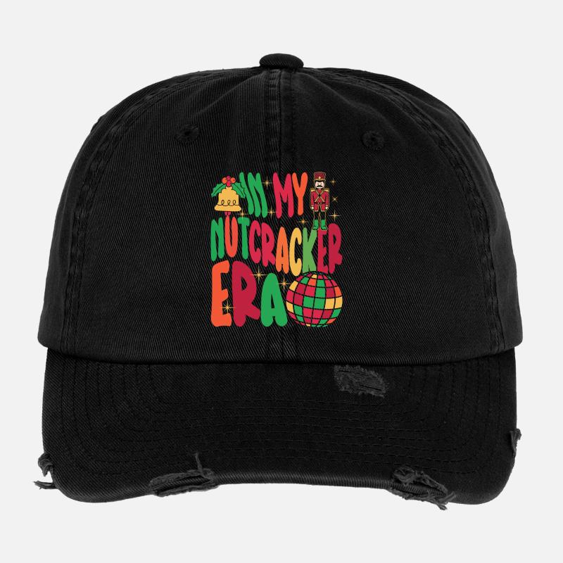 Weihnachten Xmas Spruch In My Nutcracker Era Flexfit Vintage Destroyed Cap