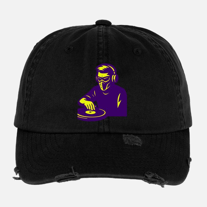 Futuristic DJ Flexfit Vintage Destroyed Cap
