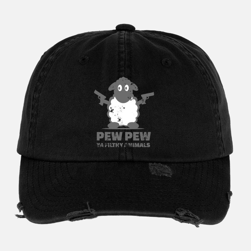 Schaf mit Pistolen Flexfit Vintage Destroyed Cap