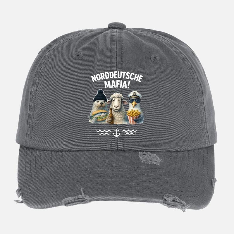 Mafia nord-allemande Casquette vintage effet usé Flexfit