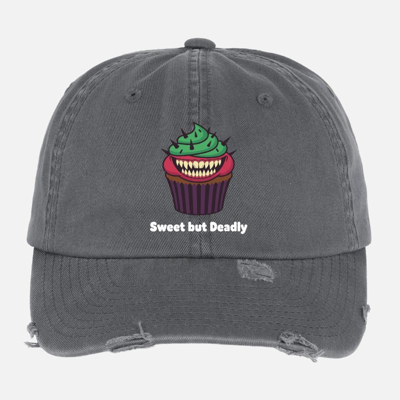 Sweet but Deadly Cupcake Flexfit Vintage Destroyed Cap