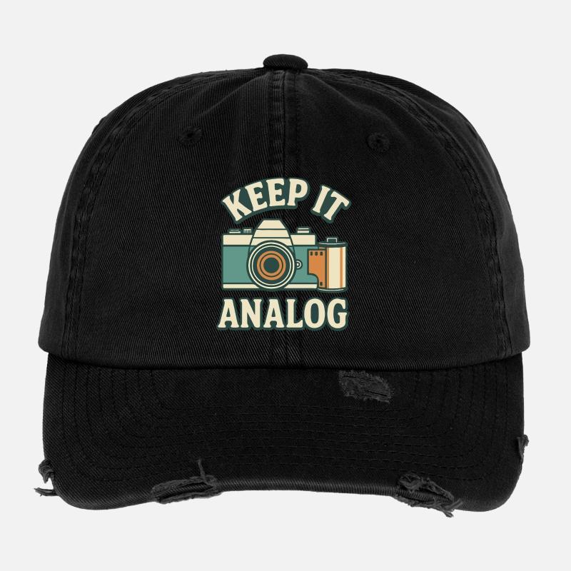Bleib analog Flexfit Vintage Destroyed Cap