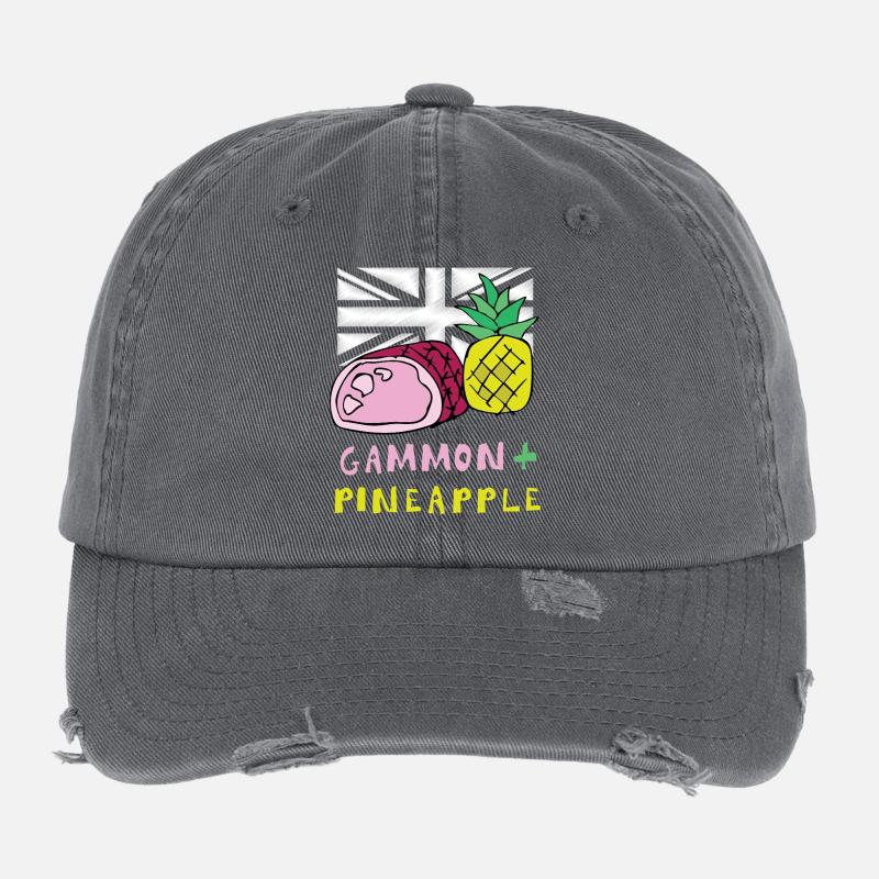 Gammon Pineapple Pop Art Tee Flexfit Vintage Destroyed Cap