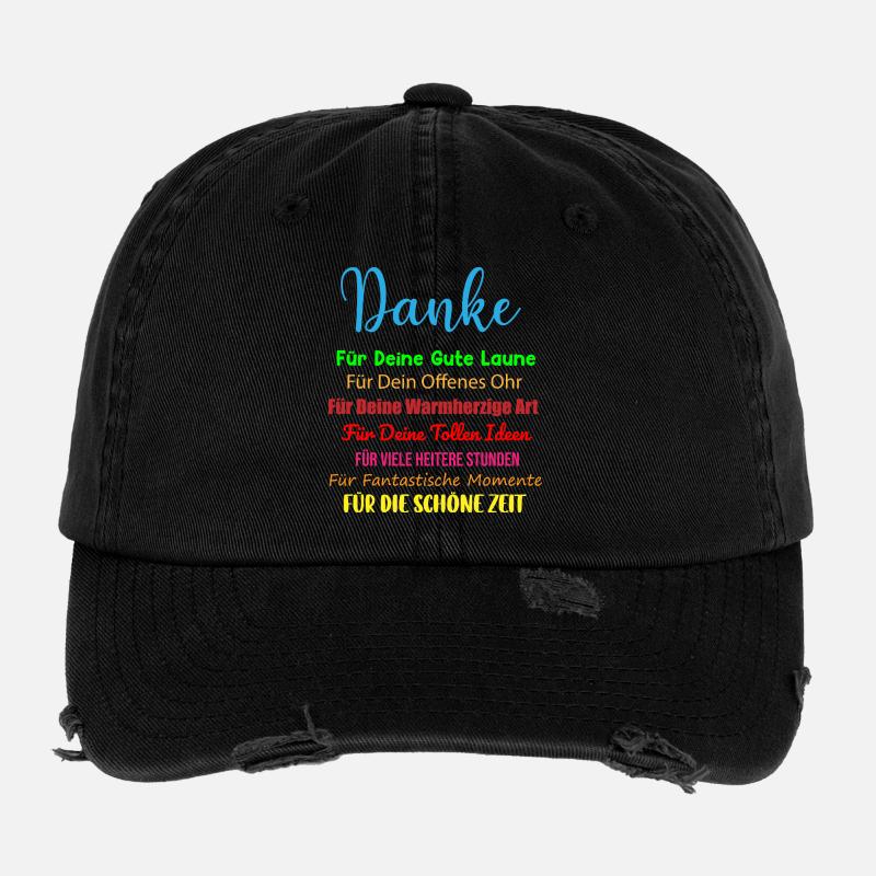 Kollegen Arbeitkollegen Danke Spruch Geschenk Flexfit Vintage Destroyed Cap