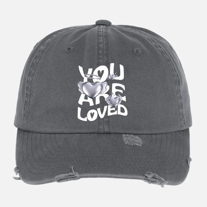 Vous êtes aimé Casquette vintage effet usé Flexfit