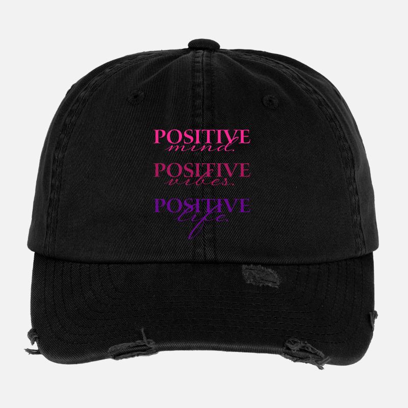 Positive Mind Vibs Life Flexfit Vintage Destroyed Cap
