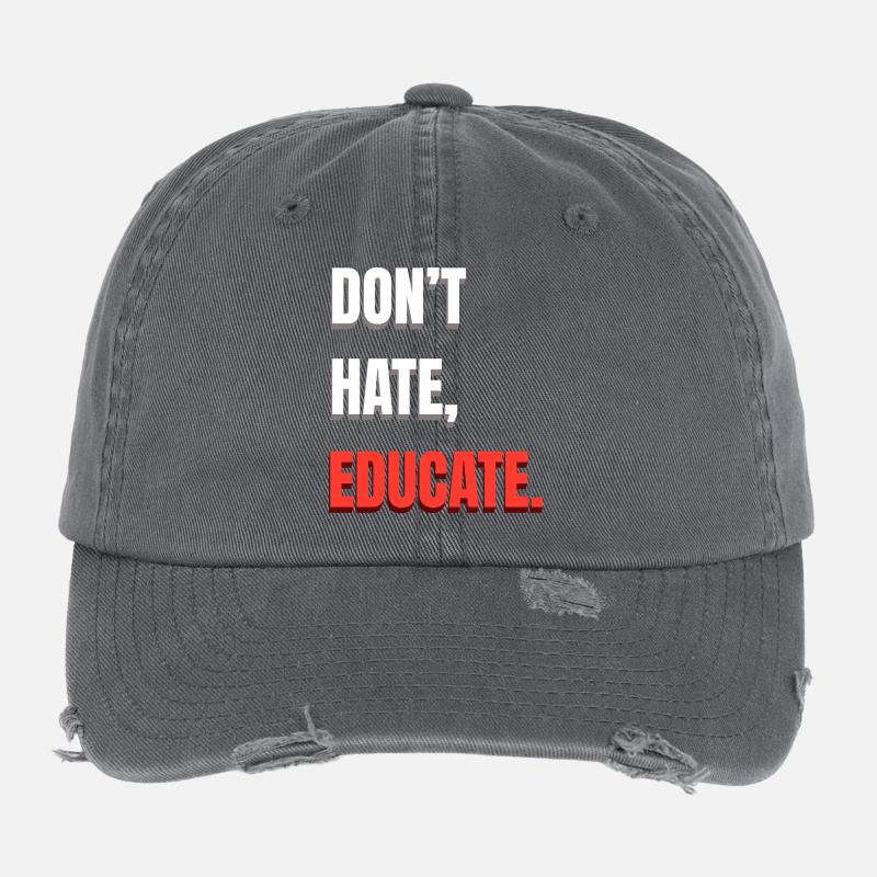Ne détestez pas éduquer Casquette vintage effet usé Flexfit