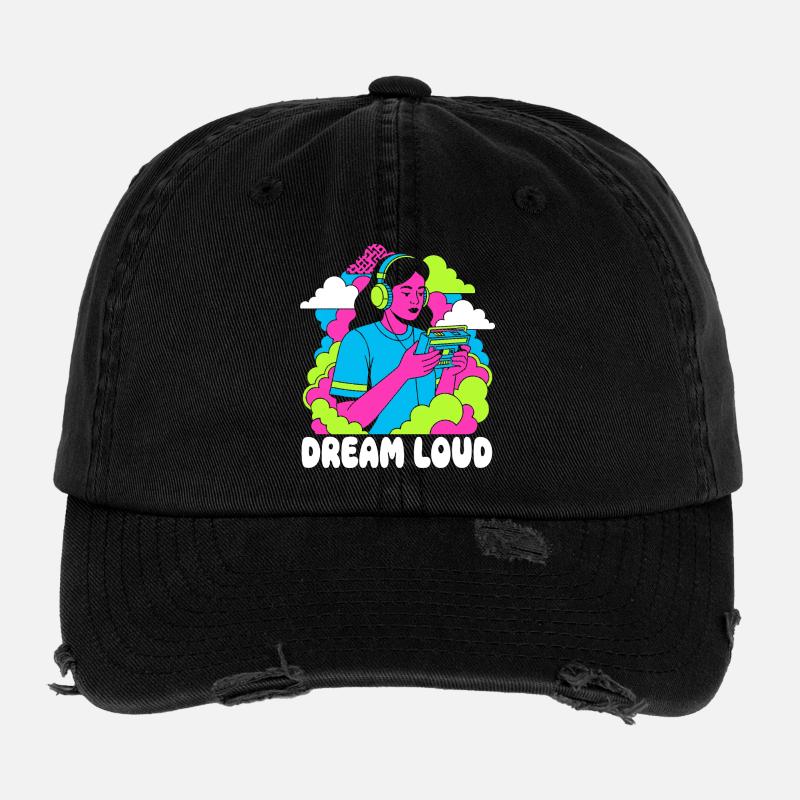 Traum Laut Neon Pop Flexfit Vintage Destroyed Cap