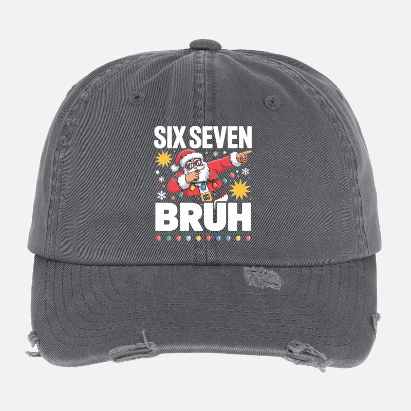 Weihnachtsbruh: Santa mit Lichterkette Flexfit Vintage Destroyed Cap