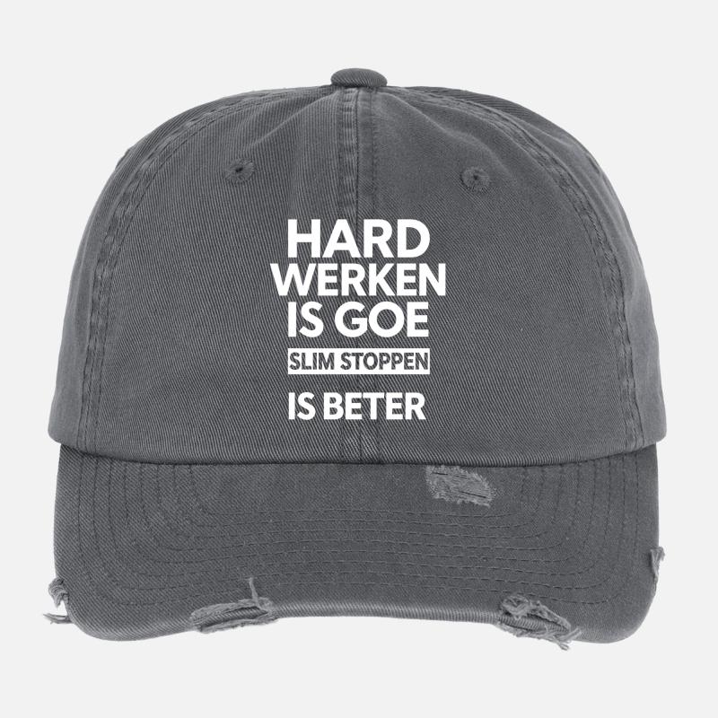 LE TRAVAIL ACHARNÉ, C’EST BIEN.  UN ARRÊT INTELLIGENT EST MIEUX. Casquette vintage effet usé Flexfit