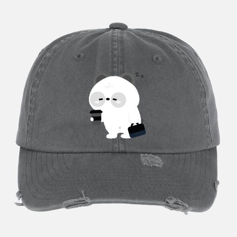 Panda Coffee Break Flexfit Vintage Destroyed Cap