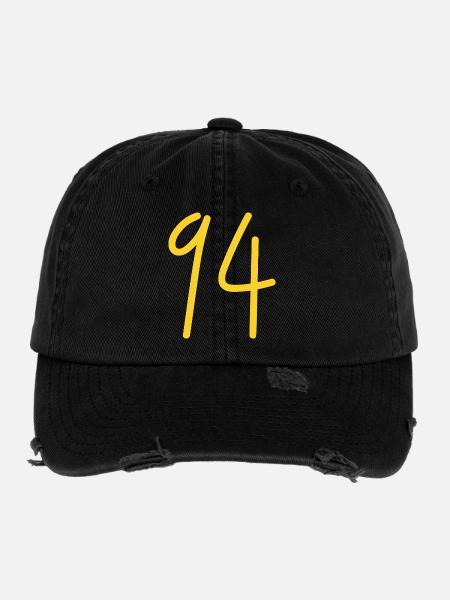 94 - Flexfit Vintage Destroyed Cap - black - Front