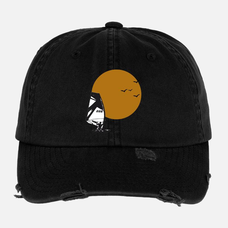 windsurfer_sonne_ohne Flexfit Vintage Destroyed Cap