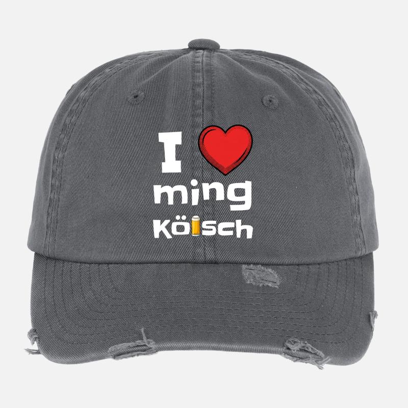 I lev ming Kölsch Carnaval J’adore Kölsch Casquette vintage effet usé Flexfit