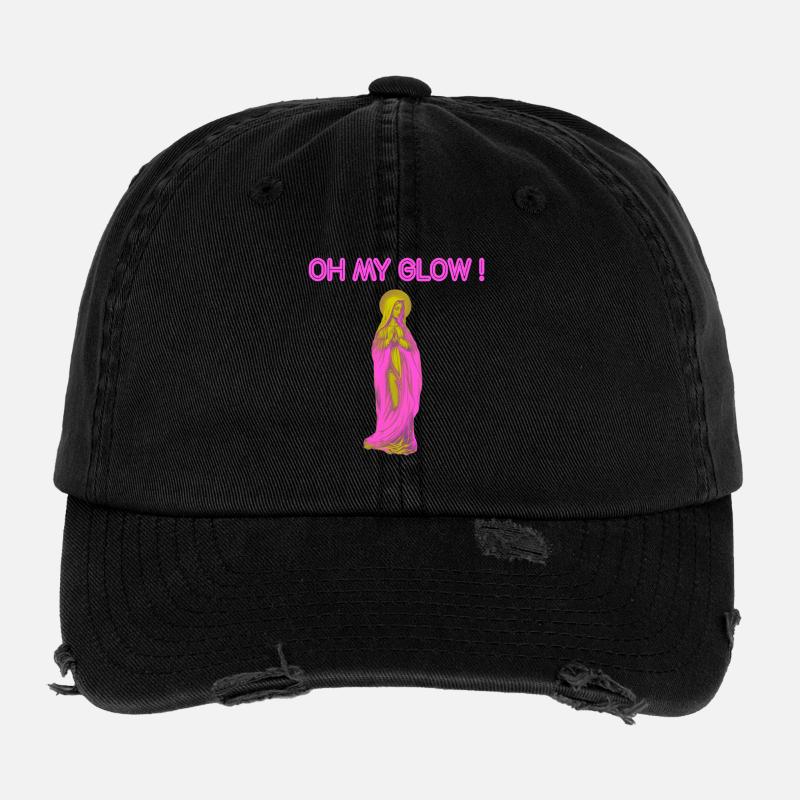 Oh My Glow Vierge Marie Auréole Or Casquette vintage effet usé Flexfit
