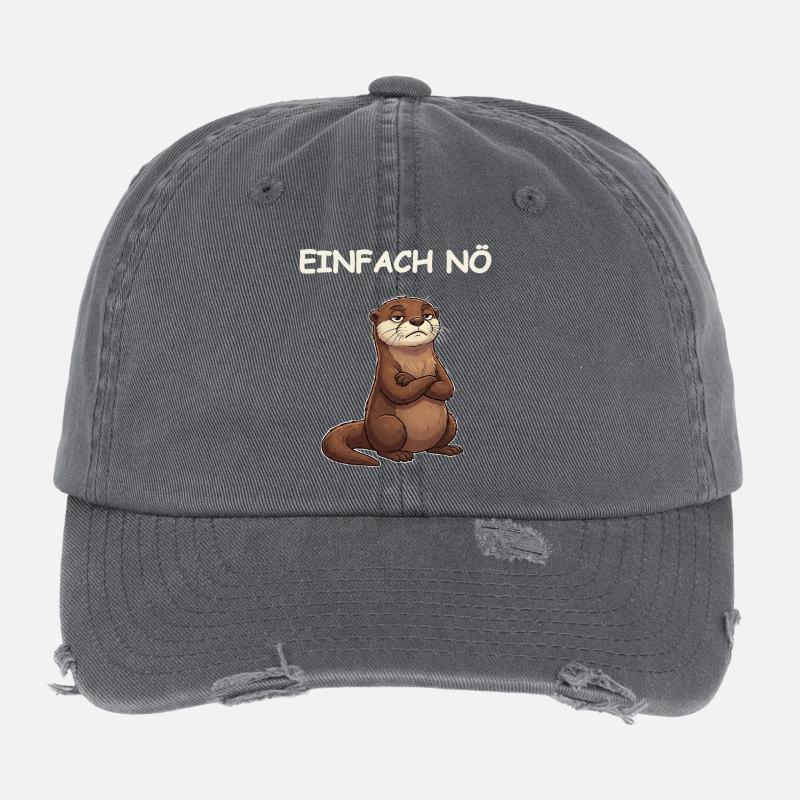 Funny Saying Otter Flexfit Vintage Destroyed Cap
