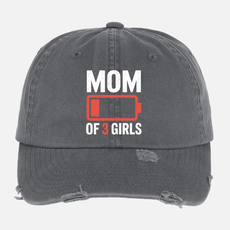 Mutter von 3 Mädchen Flexfit Vintage Destroyed Cap