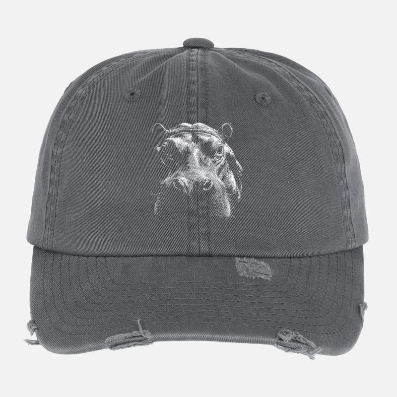 Hippopotamus Flexfit Vintage Destroyed Cap