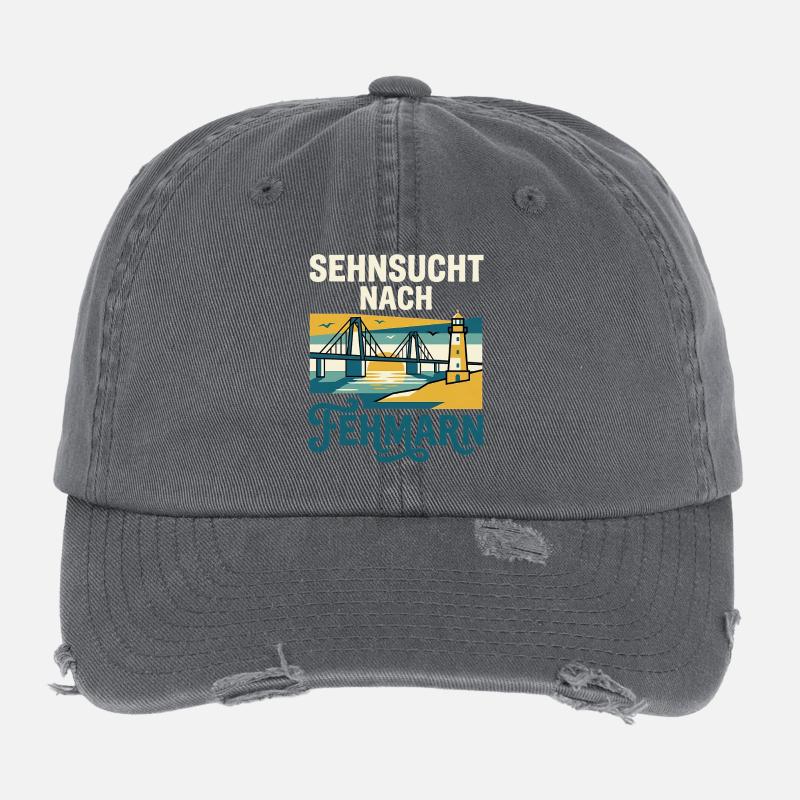 Fehmarn Sehnsucht Flexfit Vintage Destroyed Cap