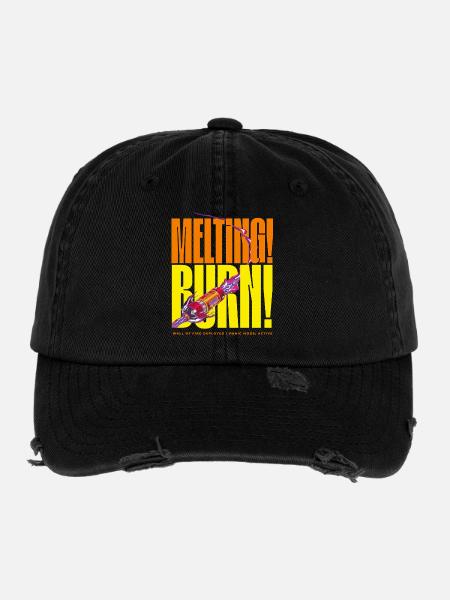 SCHMILZT! Wand des Feuers - Flexfit Vintage Destroyed Cap - Schwarz - Vorne